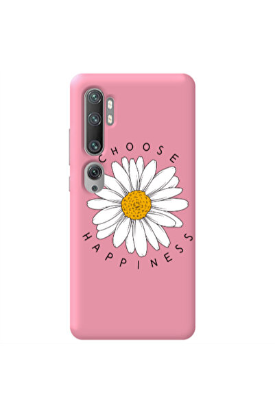 Other Xiaomi Mi Note 10 Chose Happines Pink Colored Silicone TPU Θήκη