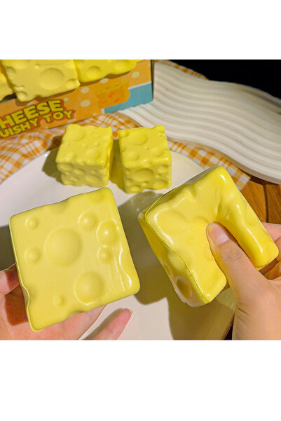UĞURDAN Peynir Squishy Stres Oyuncağı – Cheese Sukuşi XL Yumuşak Sıkma Oyunca...