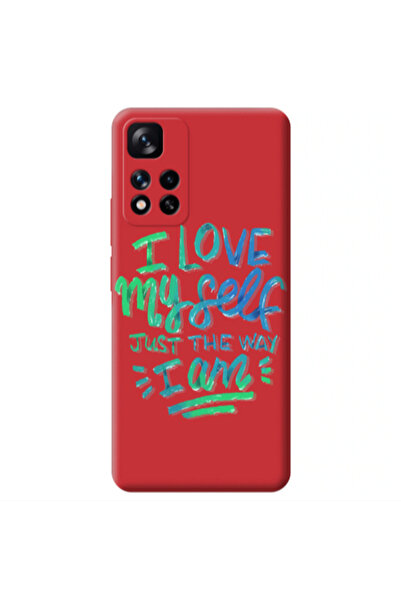 Other Xiaomi Redmi Note 11 Pro 5G I Love My self Red Colored Silicone TPU Θήκη