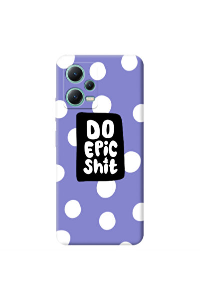 Other Xiaomi Redmi Note 12 Pro 5G Do Epic Shit Purple Colored Silicone TPU Θήκη