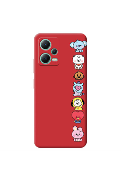 Other Xiaomi Redmi Note 12 Pro 5G Lovely animals Red Colored Silicone TPU Θήκη