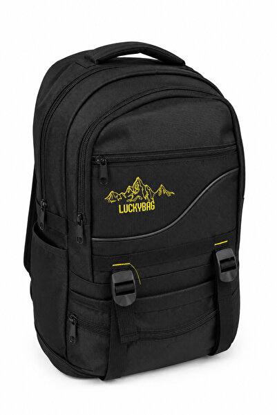 KAFFAA Unisex 55+10 Liter Bellows Black Waterproof Multi-Compartment Travel-M...