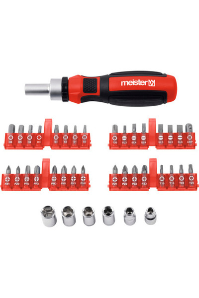OEM Set biți și capete chei tubulare Meister 1/4", 39 piese