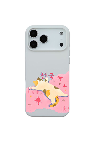 Casen iPhone 17 Pro Beyaz Cat Sleeping Kamera Korumalı Premium Renkli Silikon...