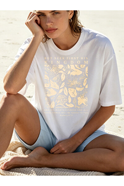 Fleck Womens T Shirts Floral Bible Verse Christian Faith Inspired Loose Fit C...