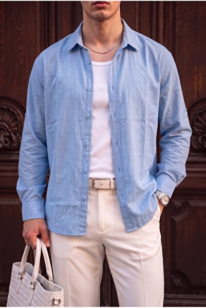 Teenage Millionaire Lizbon Erkek Mavi Beyaz Çizgili Renkli Yarım Oversize Ket...