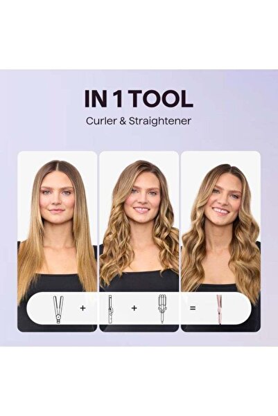 wavytalk Whirlwind Pro A12 Airflow Styler 2-in-1 Hair Straightener & Curler, 360° Cool Airflow Technology