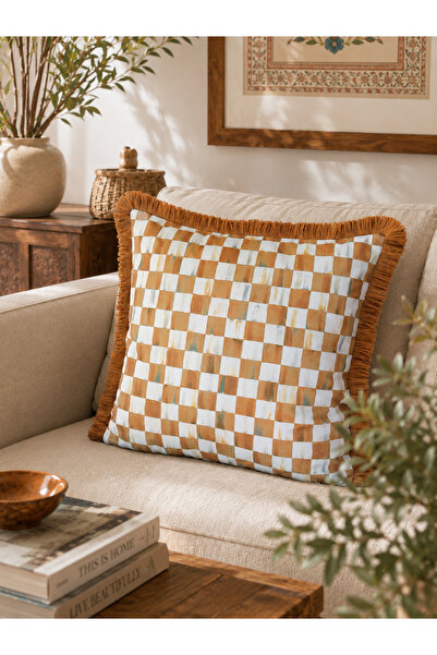 Skhome Double-Sided Decorative Energetic & Living Room Decor Fringed Cushion ...