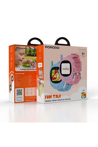 porodo Fun Talk Walkie-Talkie Watch & Camera - Pink