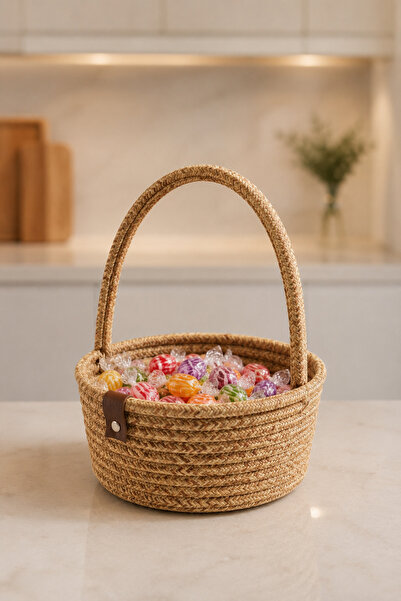 MaVaux Candya Handmade Rope Multi-Purpose Guest Candy Basket, Gift Basket, We...