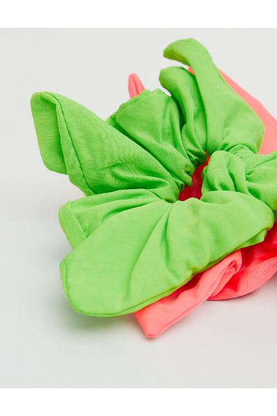 Evendi Set elastice de par, Verde/roz