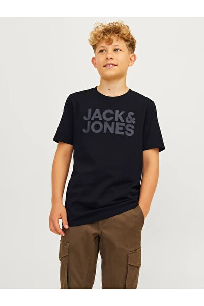 Jack & Jones Boys' T-shirt, made of organic cotton, Regular fit at the neckli...