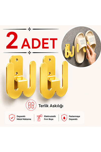 UYART HOME 2 Adet Metal Terlik Askılığı Duvar Tipi | Banyo, Balkon ve Antre İ...