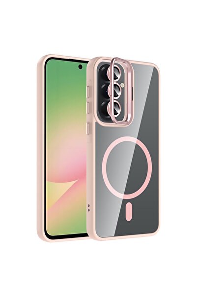 m.tk moveteck Samsung Galaxy A37 Uyumlu Kılıf Standlı Mika Magsafe Hassas But...