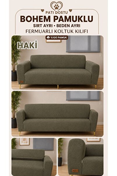 İLYEVTEKSTİLİ Luxury Cotton Bohemia Fabric - for Seat, Sofa Cover, Back Separ...