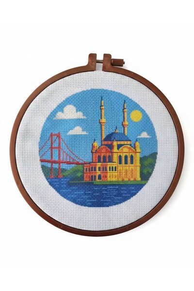LİVA CRAFT Art & Craft مجموعة أدوات التطريز بالخيوط، طقم إيتامين مطبوع - مسجد...