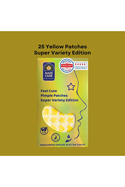Mari Care Feel Cute Pimple Patches Super Variety Edition 25 Adet Sarı