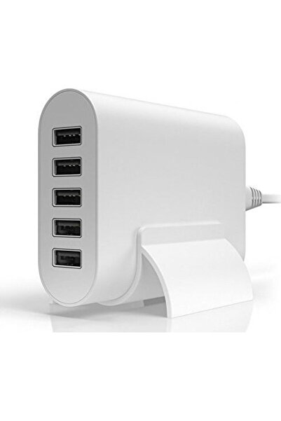 OEM Βάση φόρτισης με 5 θύρες USB-A σε λευκό χρώμα (Επιτραπέζια 5)