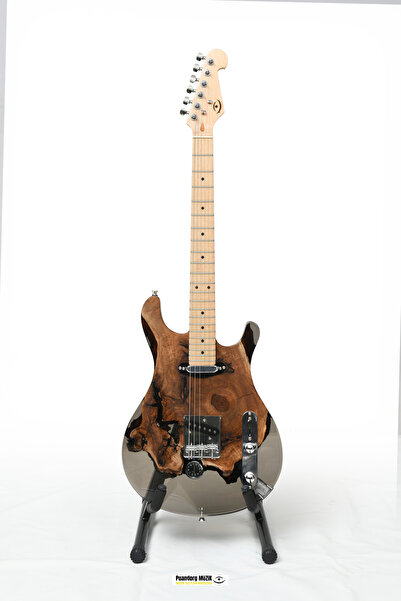 PUANDORG Elektro Gitar TELECASTER SAATLİ CUSTOM EPOKSİ & YILLANMIŞ AĞAÇ Kişiy...