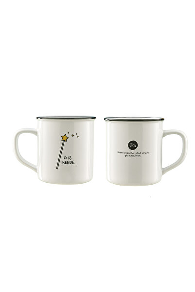 Paşabahçe Hisli Şeyler Star Mug White, Stylish Design