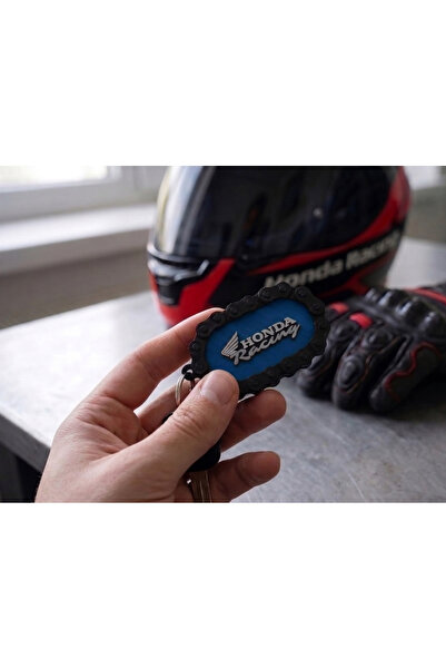 Ümraniye3d Honda Racing Team Chain Detailed Motorcycle Keychain