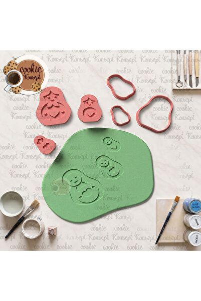 CookieKonsept Matryoshka Ceramic Mold Stamp Frame 3 Sizes 12cm |   Compatible...