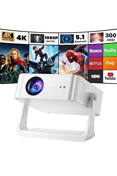 ELTRAZONE جهاز عرض C6 الرقمي بدقة 4K يعمل بنظام أندرويد |   جهاز عرض منزلي صغ...