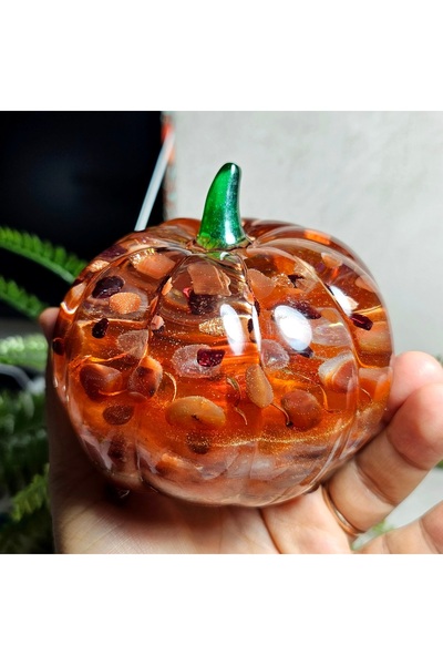 Singincraft Bal Kabağı Orgonit Kütle - Açık Renk Yeşil Saplı - ONLY HAND MADE