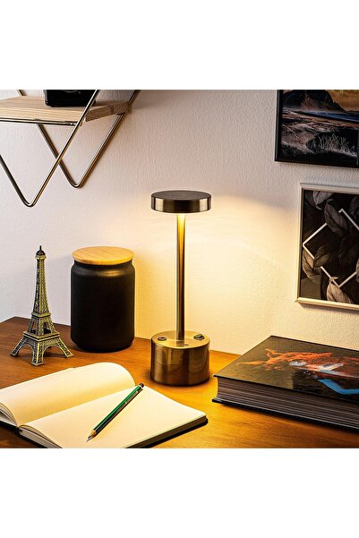 Adore Veioză Enjoy Table Lamp 13392, 9x9x28 cm - Auriu
