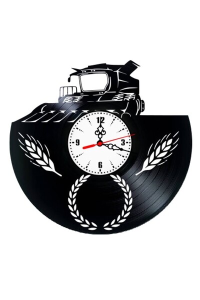 OEM Ceas de perete decorativ din disc de vinil, model Combină agricolă și spi...