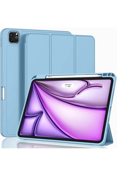 ELTRAZONE Azure Blue iPad Air 13-Inch M2 (2024) Case with Pencil Holder – Sma...