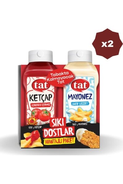 Tat Sıkı Dostlar 650 ml - (2 Adet)TAT Ketçap+Mayonez