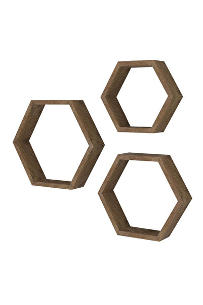 Adore Raft de perete Valis, nuc, 37x9x32 cm - Nuc
