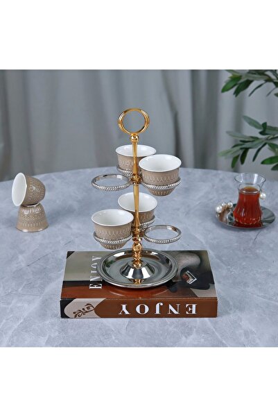 Al Hadaya Mall Luxury Stainless Steel Cup Holder with Elegant Design - Nickel...