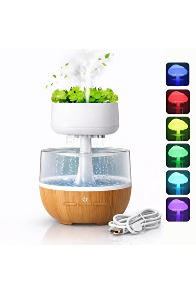 MACVI ®   Umidificator decorativ în formă de nor de ploaie cu LED în 7 culori...