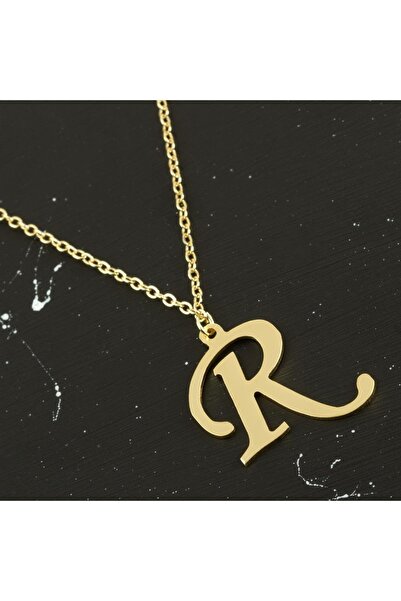 ZERO LAND قلادة من النحاس الأصفر من SHOPHNRL مع حرف (213811)-R