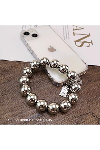 EDELFU Silver Shiny Charm Phone Holder Wristband Charm with Flashy Silver Att...