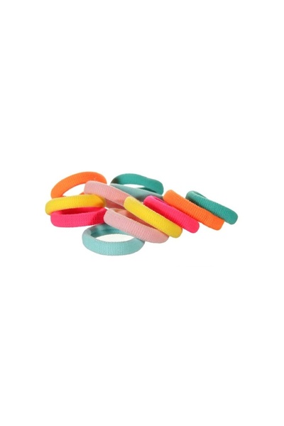 OEM Set 12 buc elastice de păr pentru fete frotte, multicolore, coafuri vesele