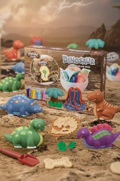 Miniso Lisanslı Dinozor Renkli Kil Blind Box – Sürpriz Top 10 Cm