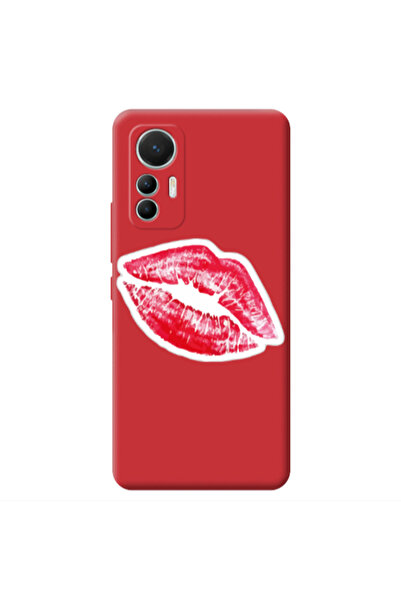 Other Xiaomi Mi 12 Lite Faint Kiss Red Colored Silicone TPU Θήκη