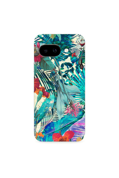 Other Google PIXEL 9A Blue laves tropical Transparent Silicone TPU Θήκη