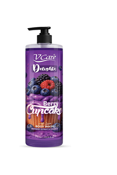 vcare V Care Delight Berry Cupcake Body Wash 1L - Gourmand Fragrance, Deep Cl...