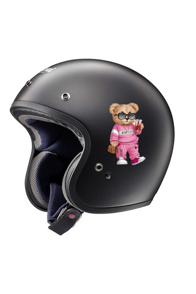 MegaSticker Pembe takımlı cool ayıcık Sticker Araba, Motorsiklet, Kask, Laptop, Cam Sticker 13x8 Cm