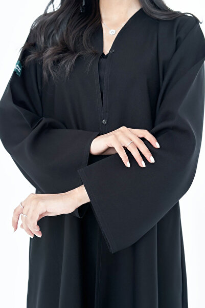 Lavin Crepe Abaya with Black Embroidery