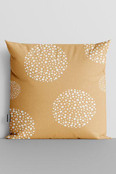 TicaretJet White Dots Double Side Digital Printed Pillow Throw Pillow Case-503