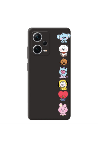 Other Xiaomi Poco X5 Lovely animals Black Colored Silicone TPU Θήκη