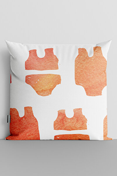 TicaretJet Red Clothes Double Sided Digital Printed Throw Pillow Cover - 2533