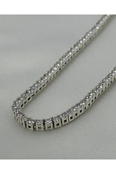 Samu Accessories 3mm Premium Waterway Steel Necklace - Silver 3mm Tennis Neck...