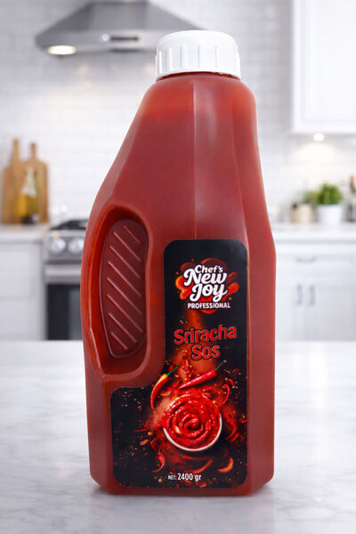 chef's new joy professional Sriracha Sos 2400 G x 6 Adet - 1 Koli (Koli Bazlı Avantaj Paketi) Profesyonel Lezzet Acı Sos