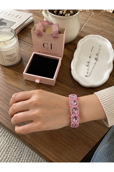 CHERİE CJ Jewelry Rosé Lumière Pembe Kristal Taşlı Bileklik ✨
